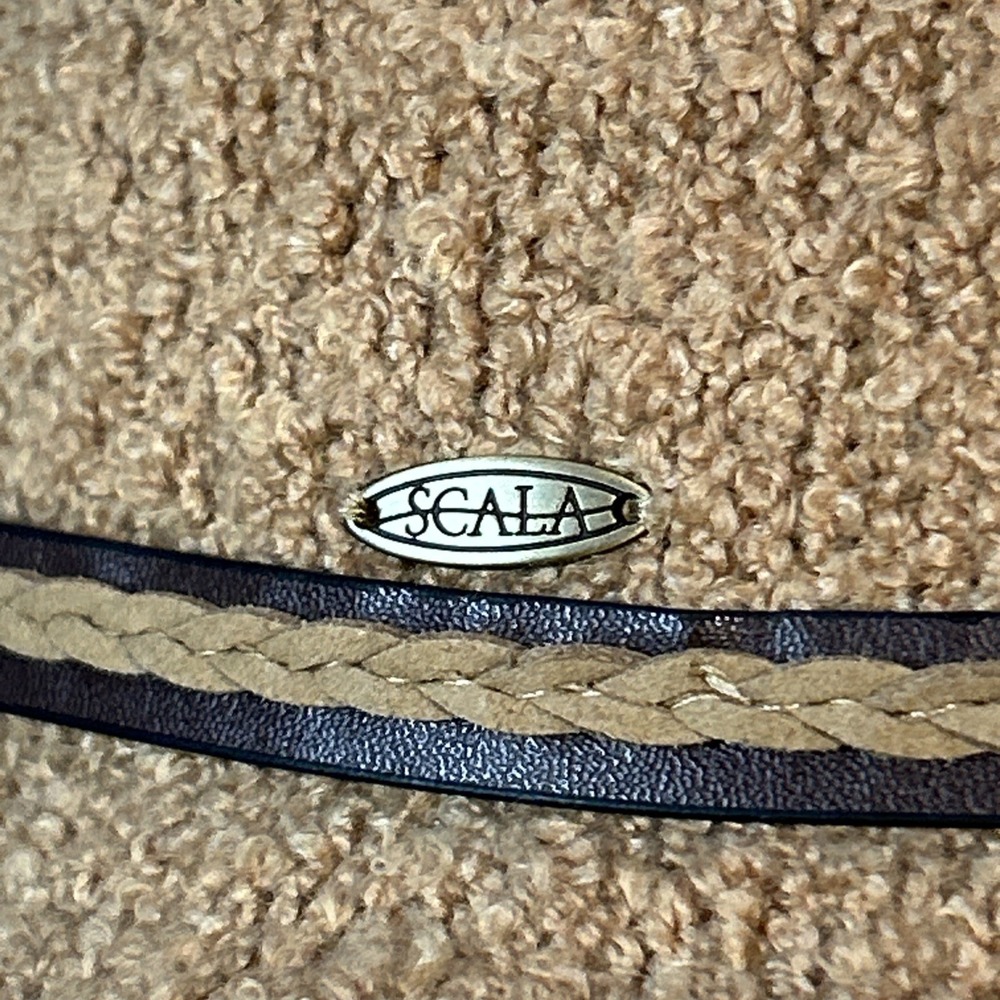 Scala Women's Soft Sun Hat Adjustable Size Handmade Braided Band Tan OSFM NWT - Picture 5 of 10